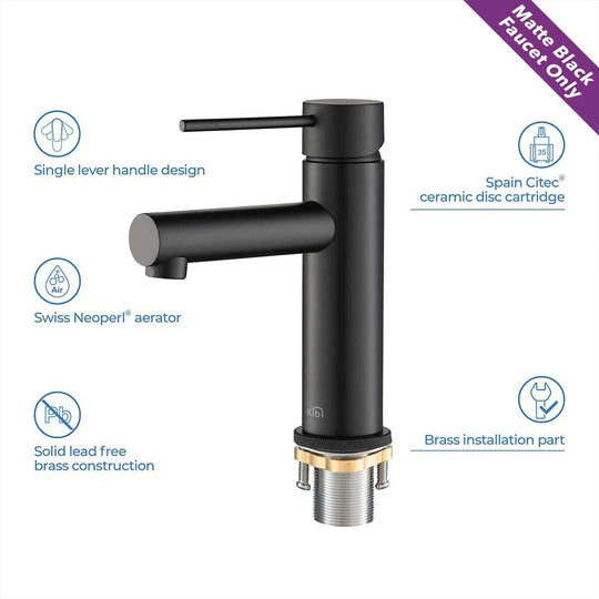 Luxury Single Hole Bathroom Faucet