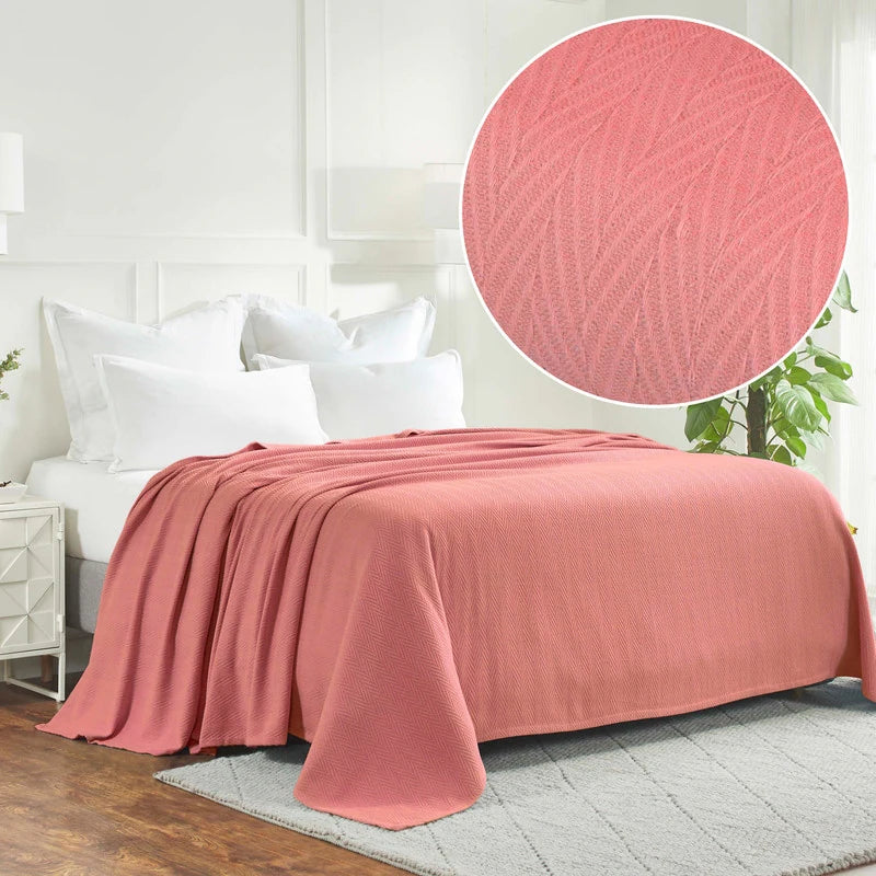 Metro Zig-Zag Chevron All-Season Bedding Cotton Blanket