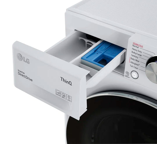 Smart Wi-Fi Enabled Compact Front Load Washer with Built-In Intelligence, White, 2.4 Cu. Ft.