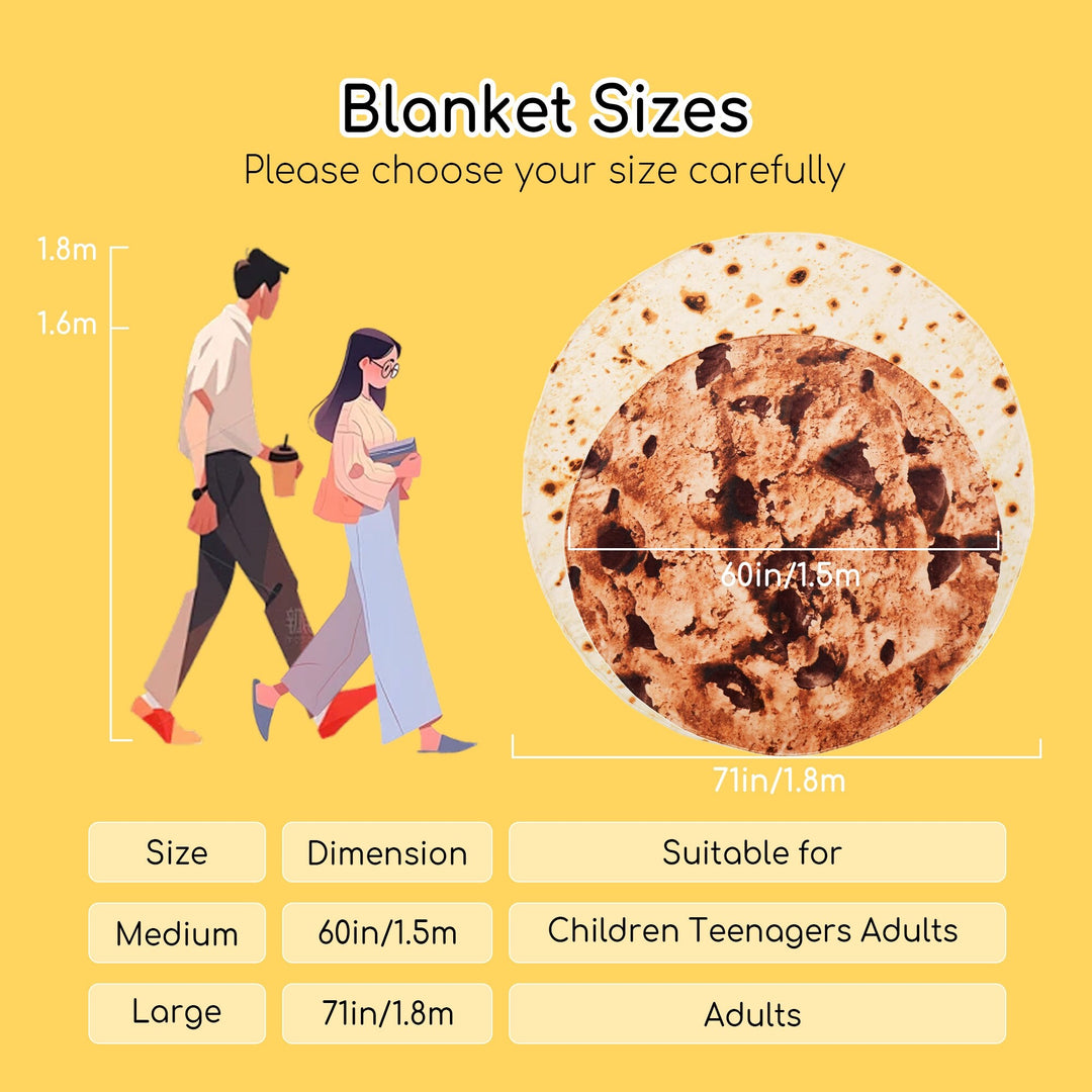 Kids' and Adult Halloween Food Throw Blanket, Microfiber Funny Food Blanket for Home or Dorm Decor