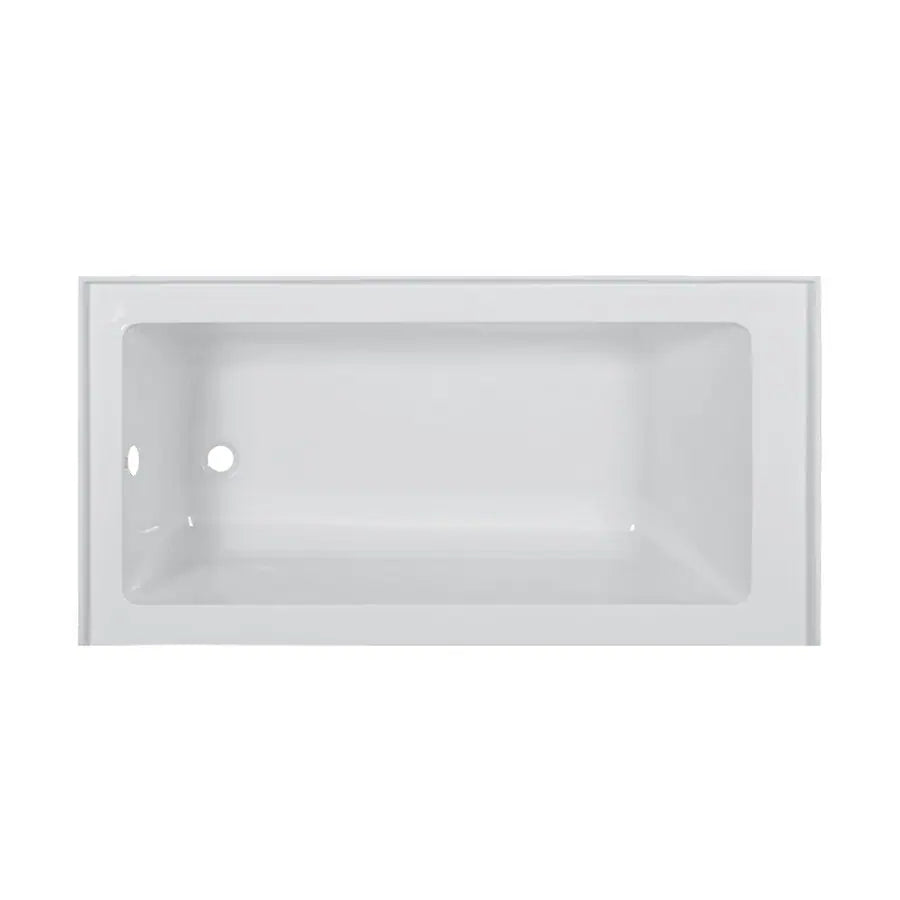 Acrylic-Fiberglass Soaking Bathtub, White. Alcove/Apron Front