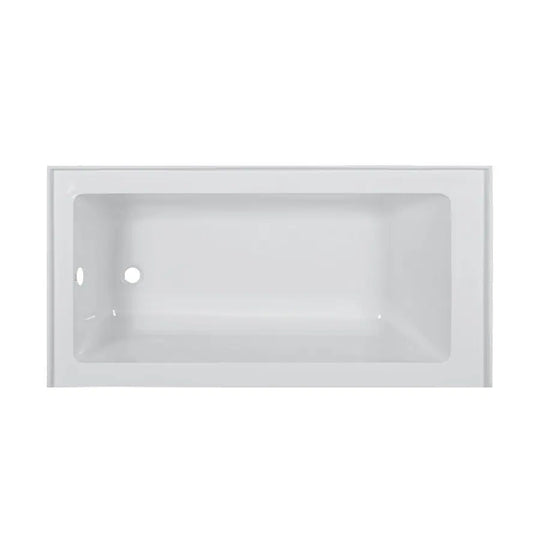 Acrylic-Fiberglass Soaking Bathtub, White. Alcove/Apron Front