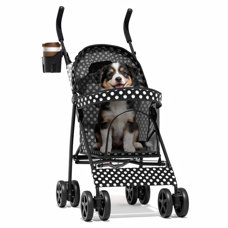 Pet Stoller Dog Cat Stoller Comfortable Lightweight Stroller with Adjustable Canopy