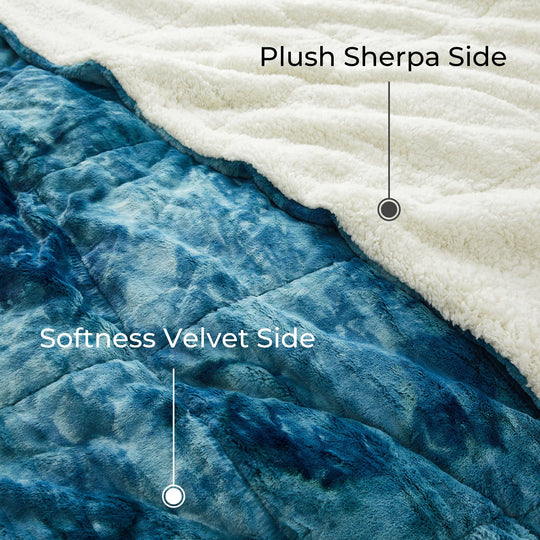 3 Piece Winter Reversible Comforter Set Faux Shearling Ultra Soft Minky Plush and Fuzzy Fleece Microfiber