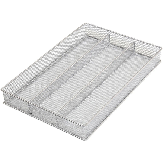 Silver Mesh Cutlery and Flatware Organizer a Stylish and Functional Addition to Your Kitchen