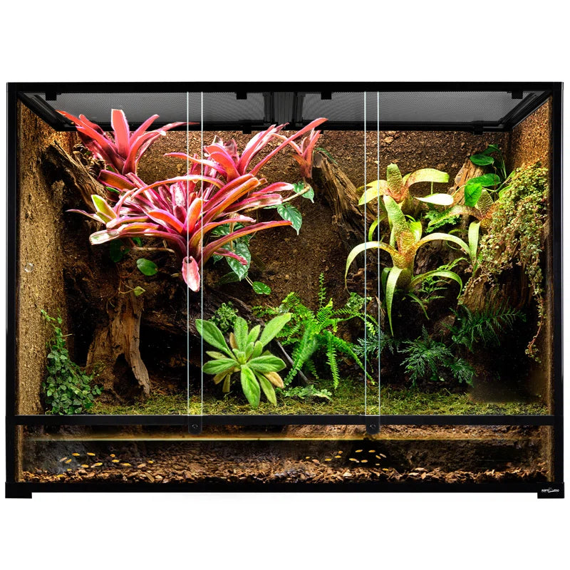 180 Gallon Large Reptile Terrarium, 48" X 24" X 36" Glass Reptile Tank Tall & Wide Terrarium Tank with Double Sliding Door