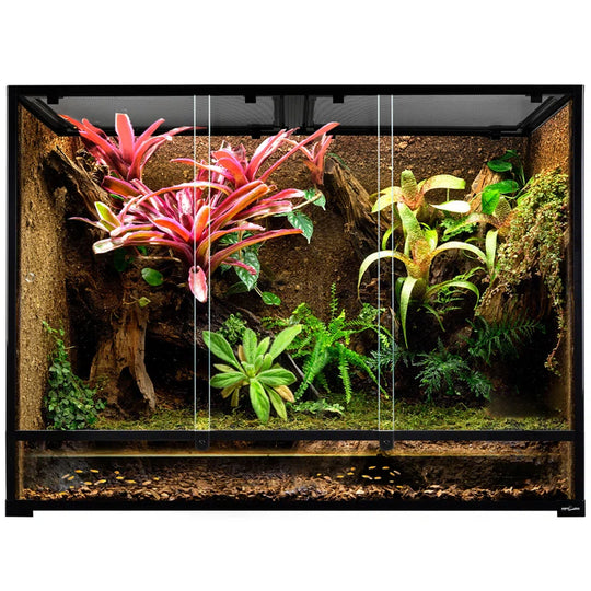 180 Gallon Large Reptile Terrarium, 48" X 24" X 36" Glass Reptile Tank Tall & Wide Terrarium Tank with Double Sliding Door