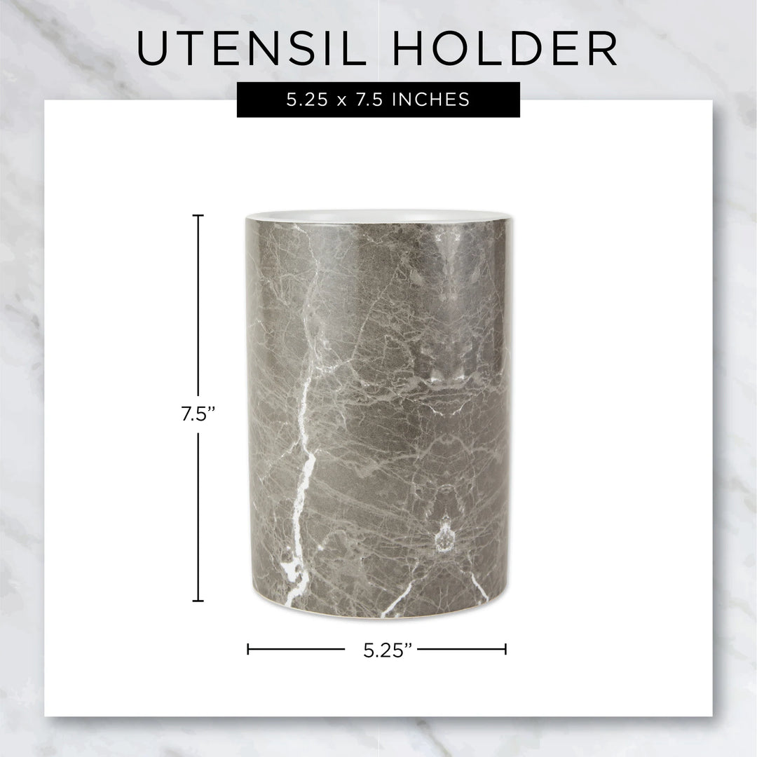 DII Marble Ceramic Utensil Holder