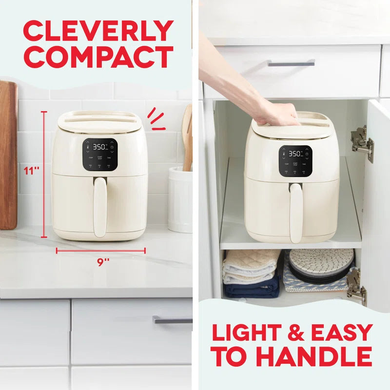 Ceramic Nonstick 2.6Qt Tasti Crisp Digital Air Fryer
