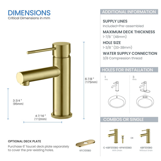 Luxury Single Hole Bathroom Faucet