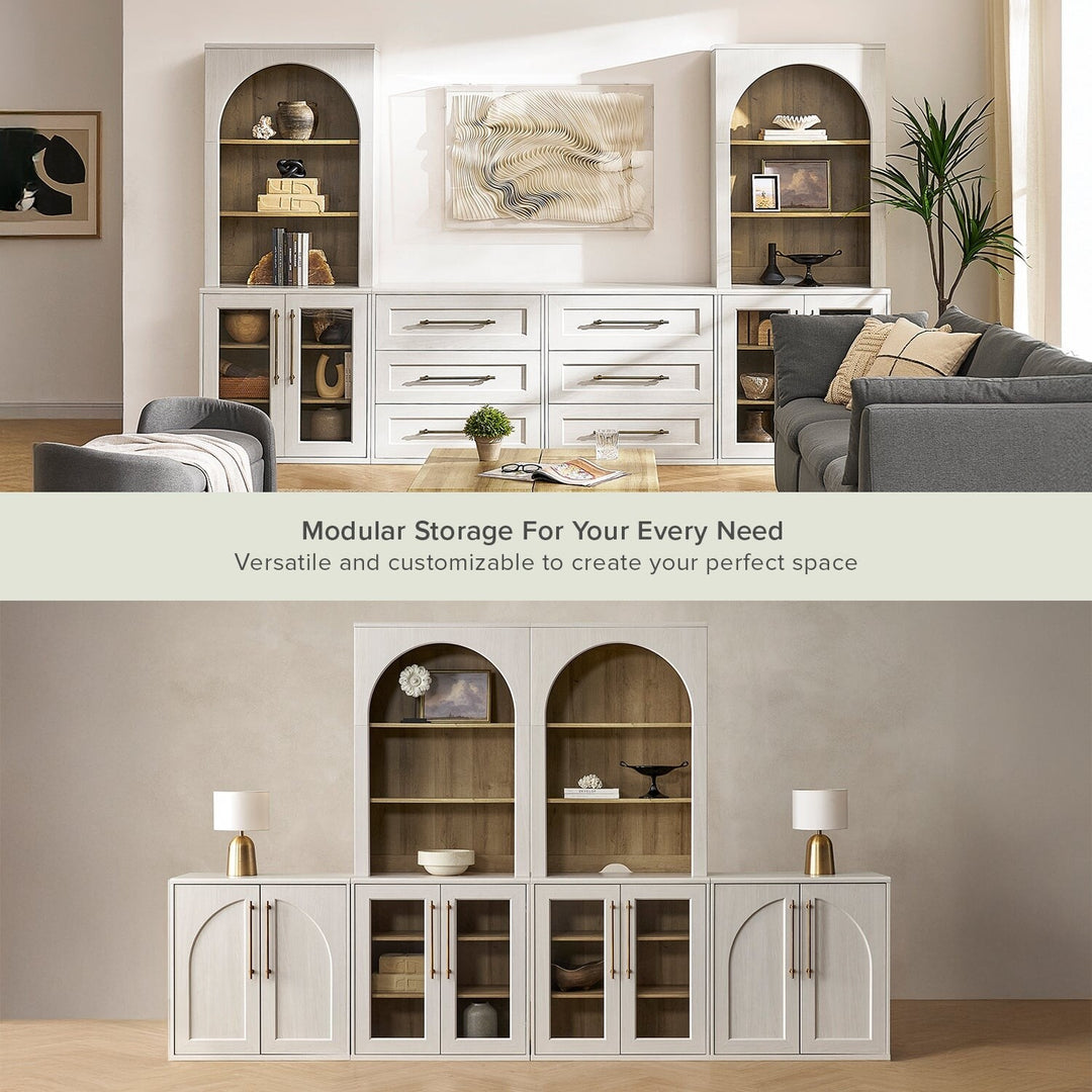 Mopio Blake Acrylic Cabinet with Hutch