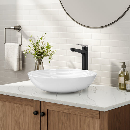 Indy Single Handle Vessel Bathroom Faucet with Pop up Drain