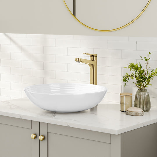 Indy Single Handle Vessel Bathroom Faucet with Pop up Drain