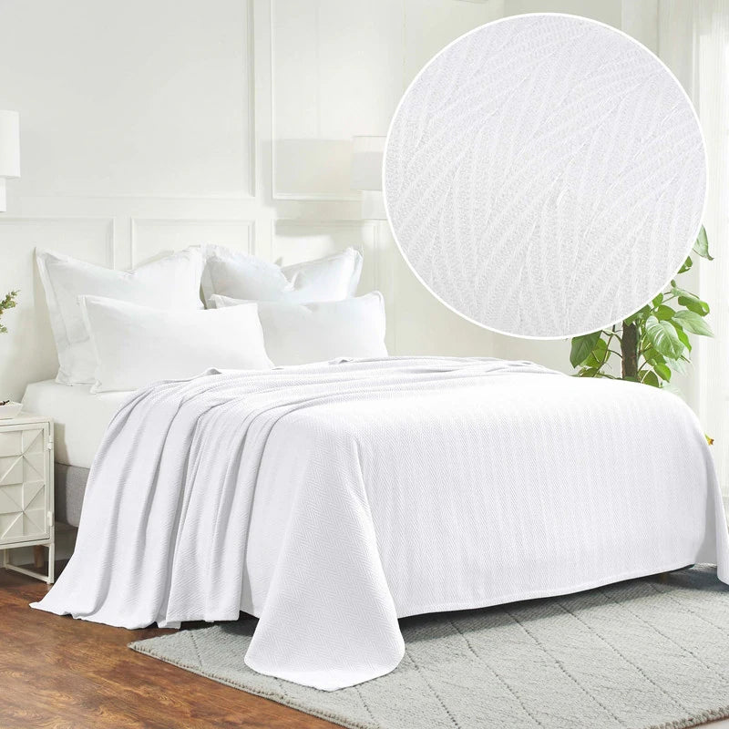 Metro Zig-Zag Chevron All-Season Bedding Cotton Blanket