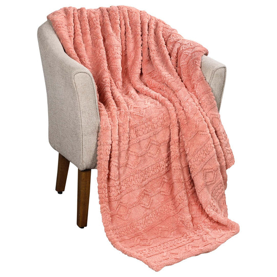 Arctic Boho Jacquard Plush Fluffy Fleece Blanket