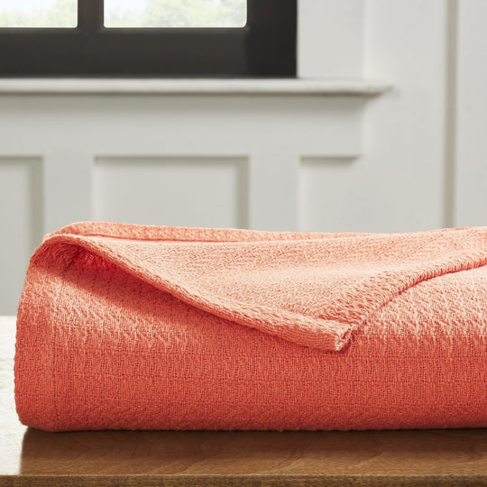 Waffle Weave Honeycomb Knit Soft Cotton Blanket