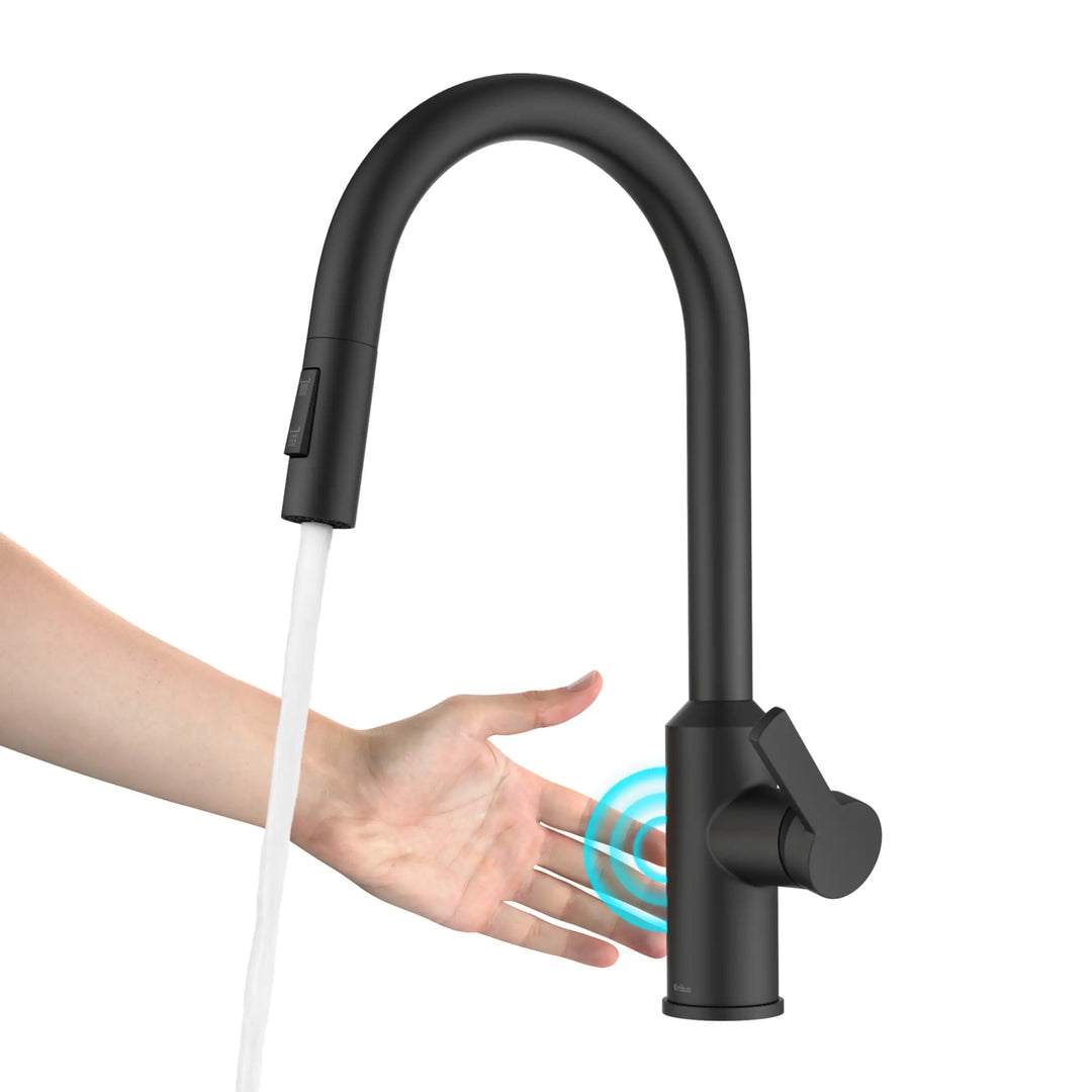 2-Function 1-Handle 1-Hole Pulldown Sprayer Brass Kitchen Faucet