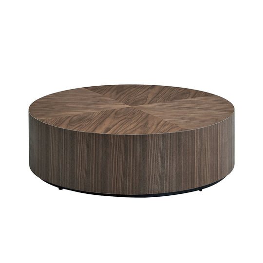 - Modern Drum Coffee Table with Pedestal Base (No Assembly) - 35.43"