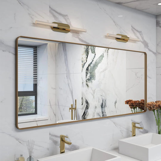 Aluminum Alloy Framed Tempered Glass Wall Decor Vanity Bathroom Mirror