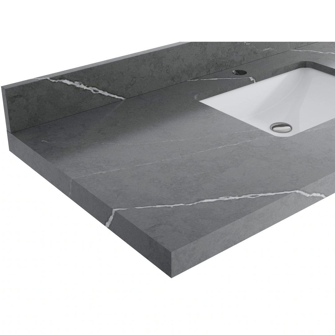 Willow Collection 84 in W X 22 in D X 36 in H Boston Double Bowl Sink Bathroom Vanity with Countertop
