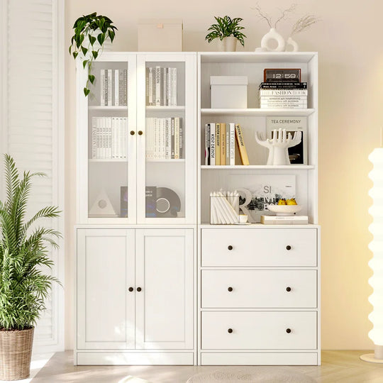 Kitchen Pantry Storage Cabinet, White(47.2"W X 71"H X 17.7"D)