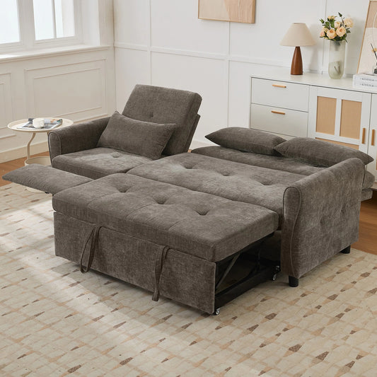 2-In-1 Sofa with Pull-Out Sleeper & Reversible Recliner by
