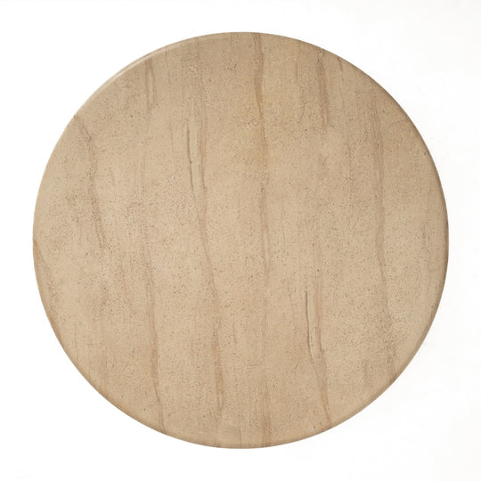 Maddox Single round Coffee Table Stone Marble Effect
