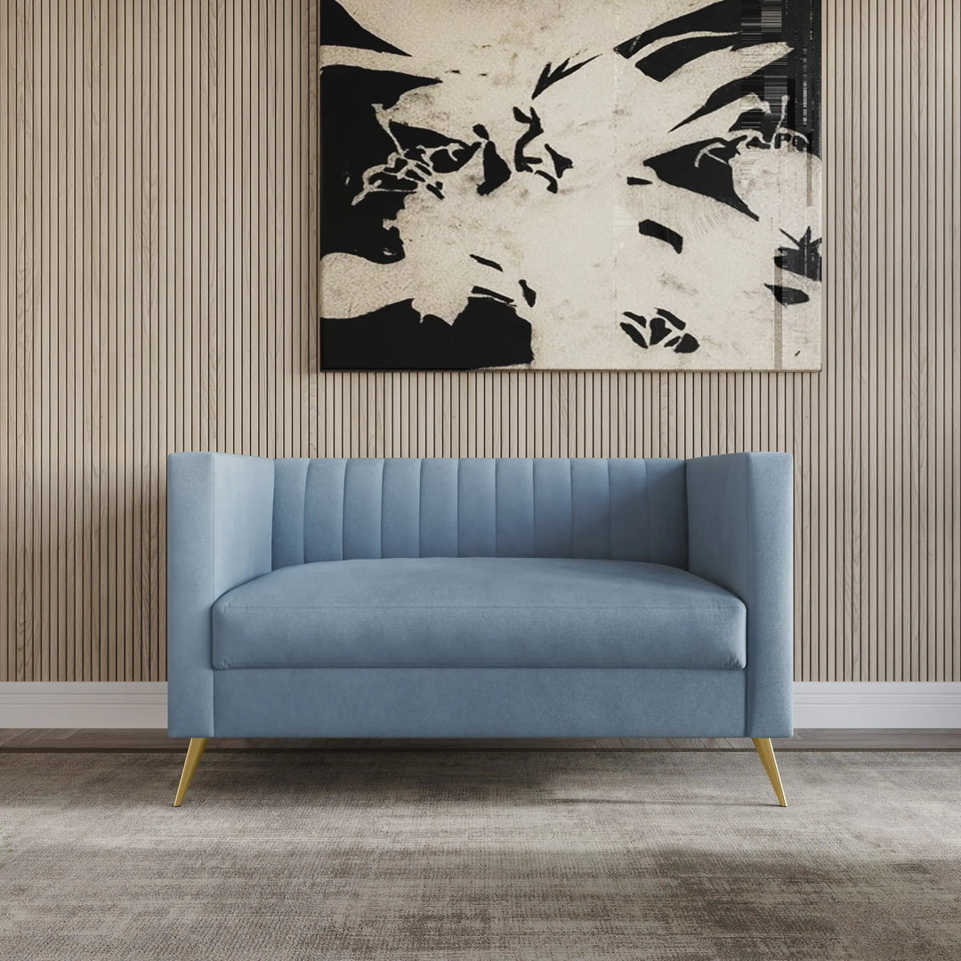 Clayfell Weiss Velvet Square Arm Chair/ Loveseat/ Sofa