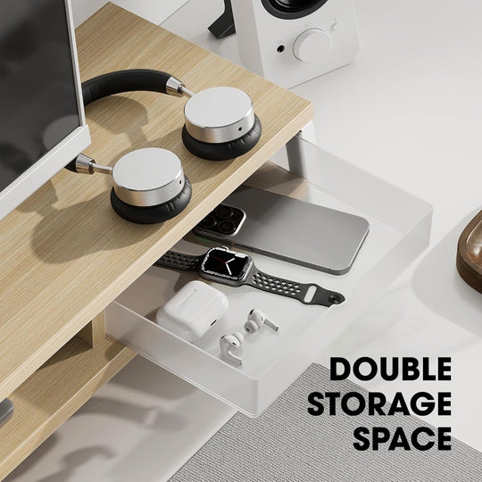 Fenge Dual Monitor Stand Riser for Desk, 42.5In Large Monitor Stand for 2 Monitor - 42.5X9.2X5.4 Inches