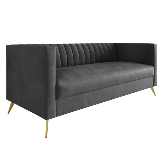 Clayfell Weiss Velvet Square Arm Chair/ Loveseat/ Sofa