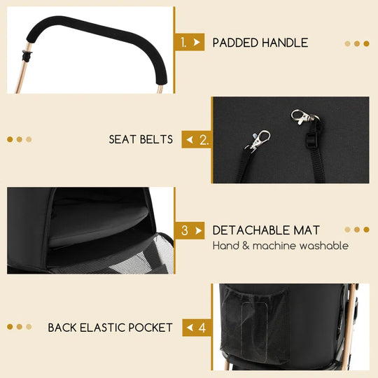 Petsite Foldable Pet Stroller