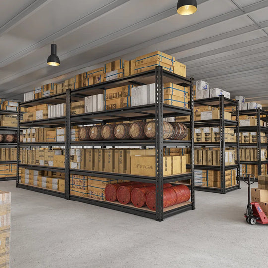 48"W Storage Shelves, Heavy Duty Garage Shelving, Adjustable Metal Shelves for Garage Shelves, Sturdy Industrial Shelving Unit