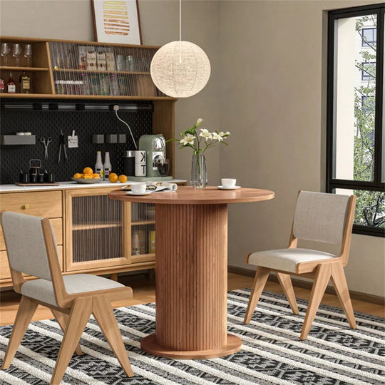 Round Dining Table, Farmhouse Kitchen Table for Kitchen Living Room