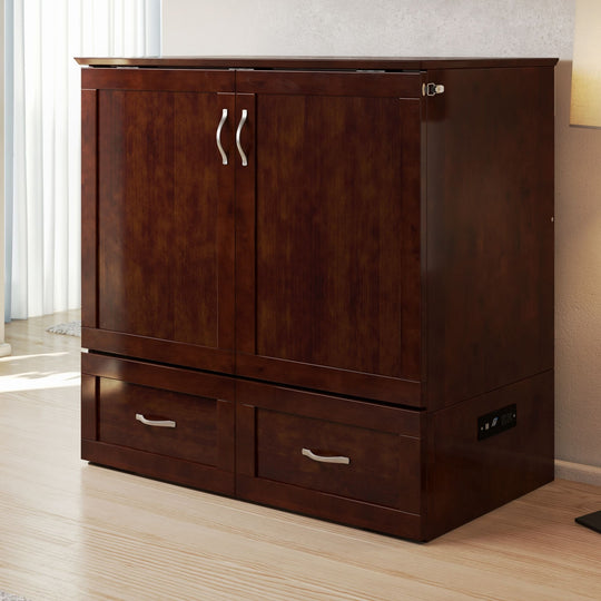Hamilton Murphy Bed Chest with Mattress and Storage Drawer