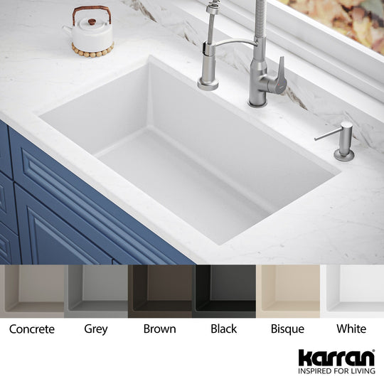 Undermount Quartz Single-Bowl Kitchen Sink