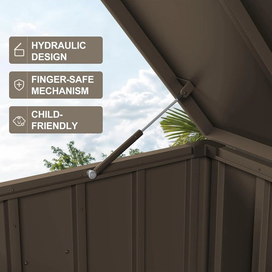 Outdoor Deck Box Waterproof Lockable Storage Box Container with Lid