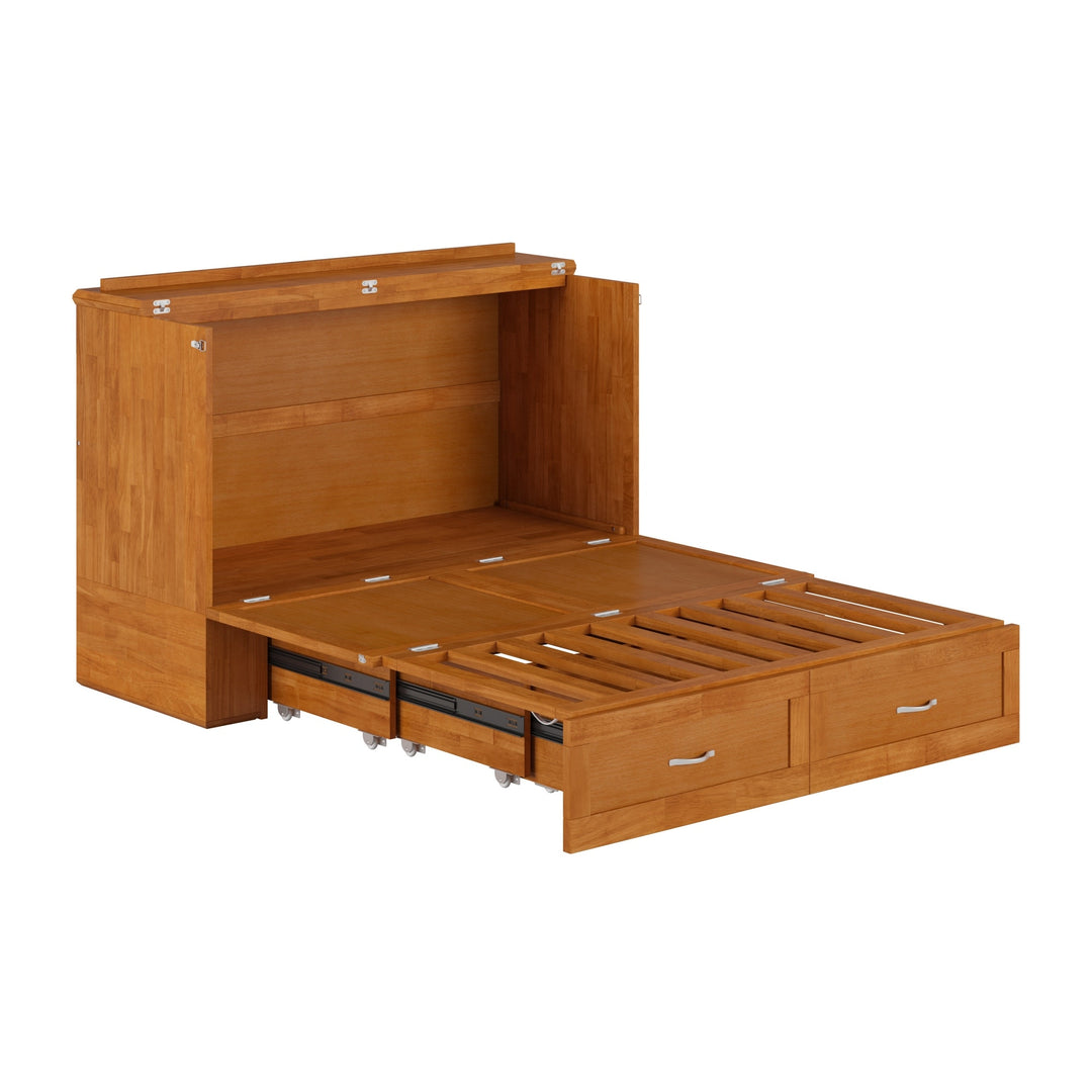 Hamilton Murphy Bed Chest with Mattress and Storage Drawer