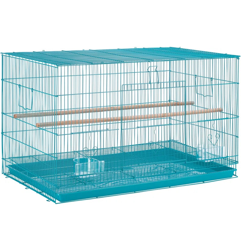 Taylorsville Iron Flat Top Table Top Bird Cage with Perch