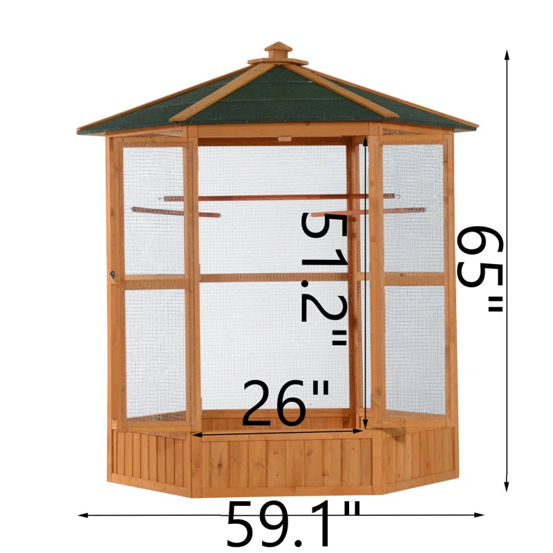 Fielding 65" Pointed Top Flight Cage with Perch