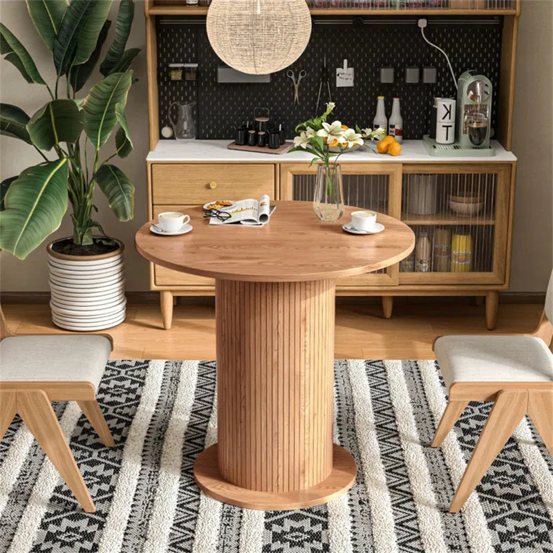 Round Dining Table, Farmhouse Kitchen Table for Kitchen Living Room