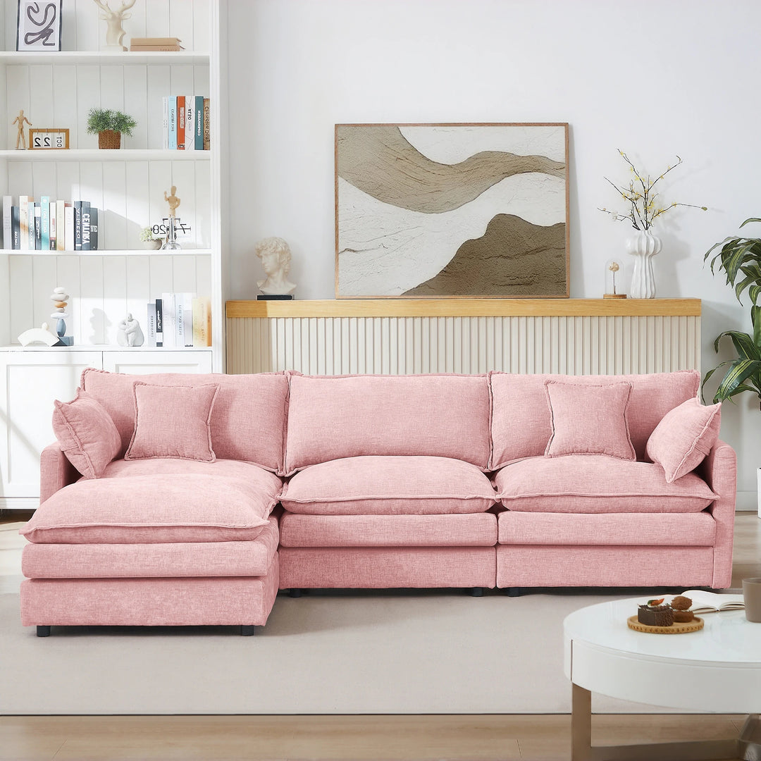Modular Sectional Sofa, 102 Inch L Shaped Couch Set for Living Room