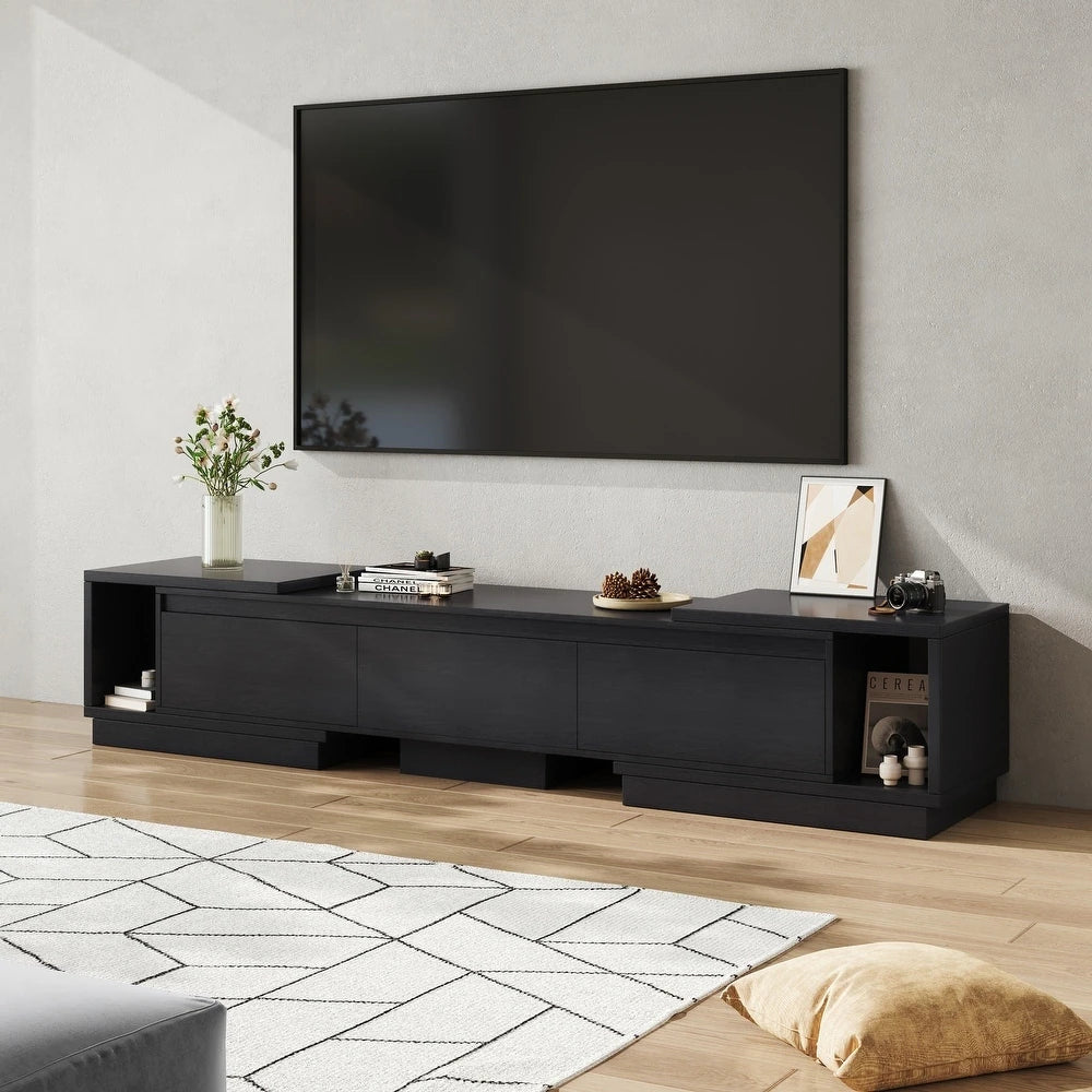 Extendable 102-Inch Modern TV Stand Media Console with 3 Drawers