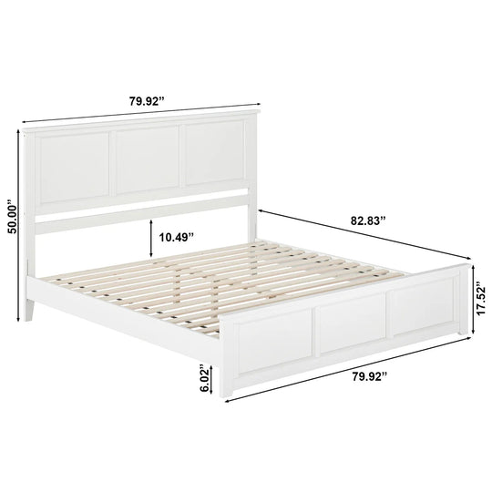 Charlotte Solid Wood Low Profile Platform Bed with Matching Footboard