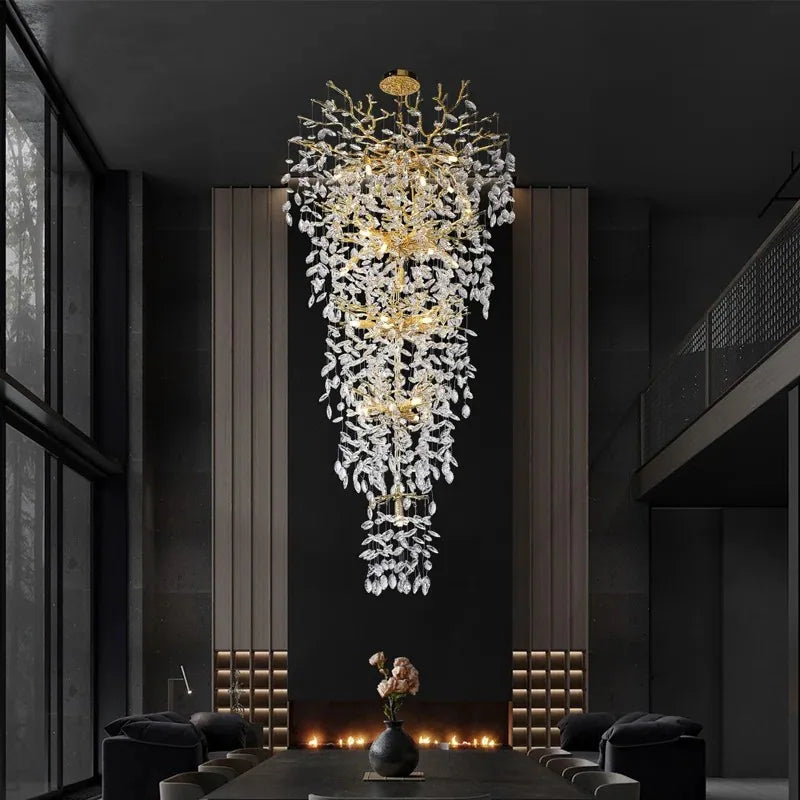 Crystal Dimmable LED Tiered Chandelier - 118In