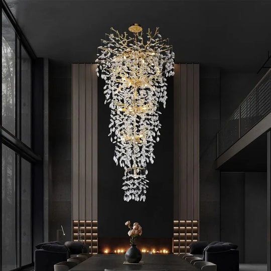 Crystal Dimmable LED Tiered Chandelier - 118In