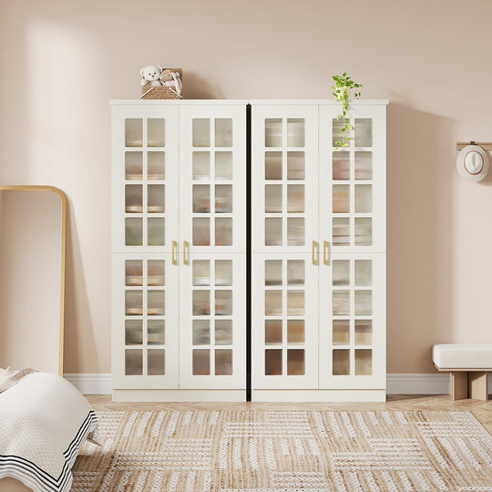 9-Tier Shoe Cabinet with Adjustable Shelves and Doors (71 Inches)