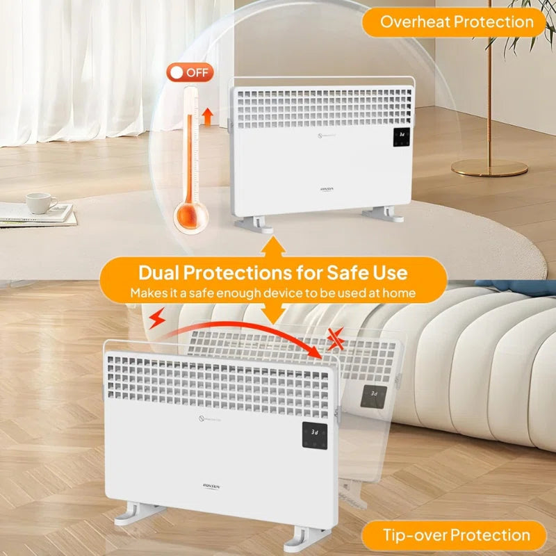 1500-Watt 20.5 In. Electric Wall Mount / Freestanding Ceramic PTC Space Heater