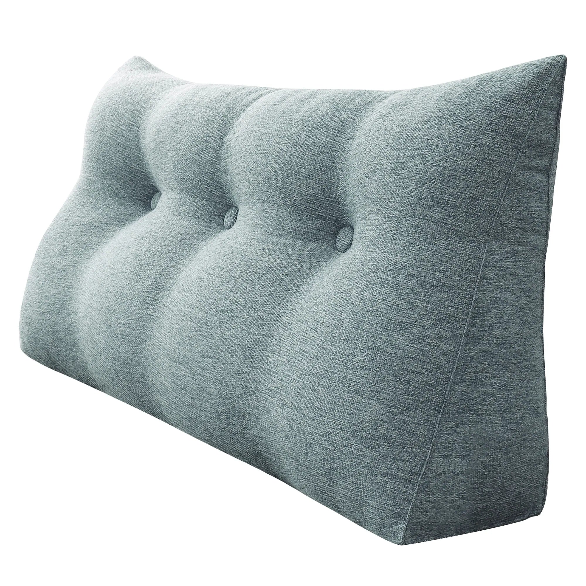Bed Rest Wedge Reading Pillow Headboard Back Support Cushion