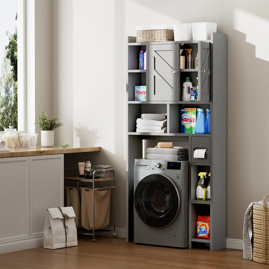 Over-The-Toilet Bathroom Storage Cabinet with Tissue Holder