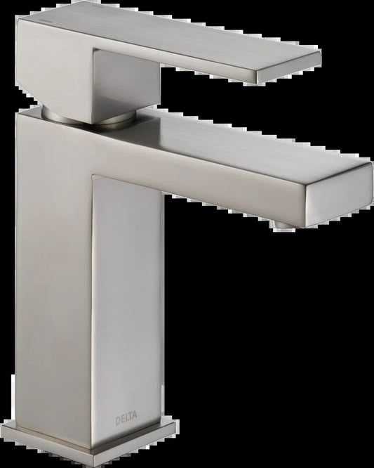 Modern Single Hole Bathroom Faucet with Drain Assembly, Single Handle Bathroom Sink Faucet